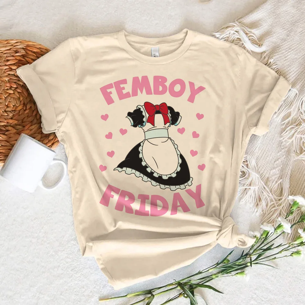 Femboy tshirt women funny top girl harajuku clothing