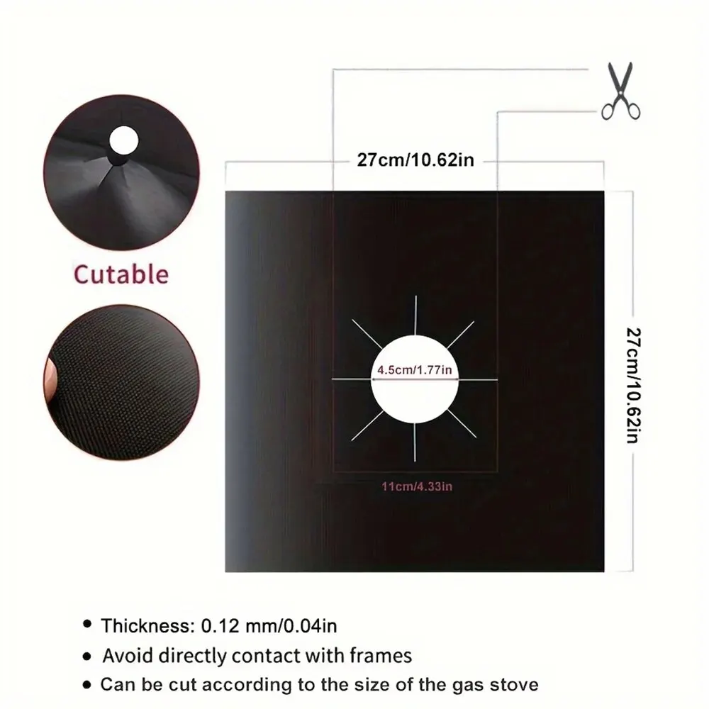4/8 Uds cubierta protectora de estufa revestimiento Protector de estufa de Gas Protector de quemador de estufa accesorios de cocina estera cubierta