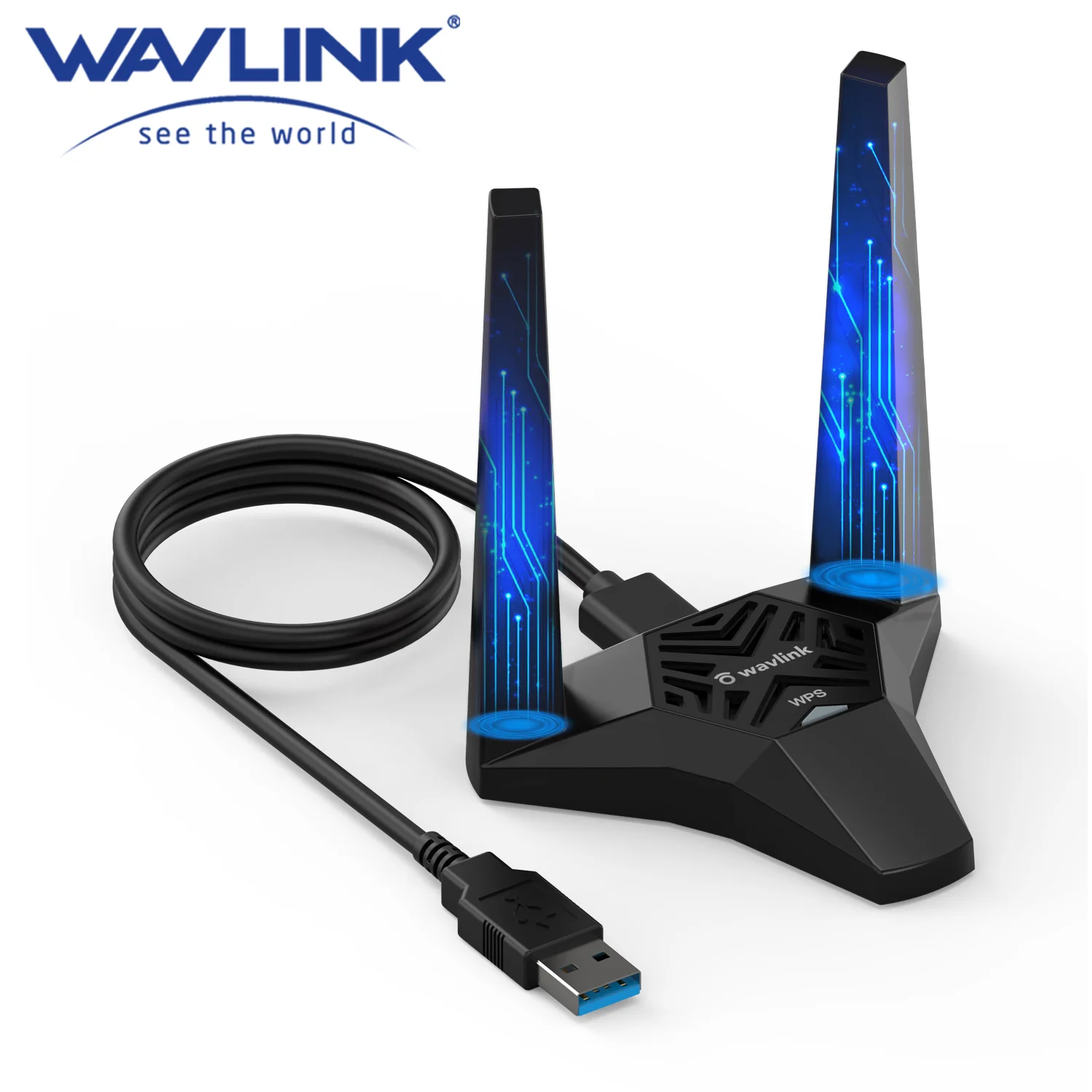 Wavlink High Speed AC1300M Wireless Dual Band USB 3.0 Adapter For Lag-Free HD Video Streaming & Gaming Support Windows Mac OS X