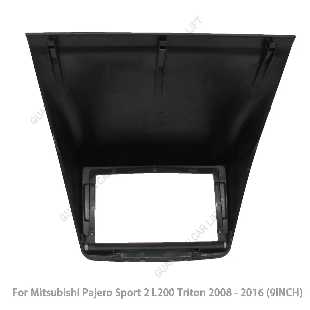 Panel de Radio Fascia de 9 pulgadas para coche, Kit de marco de DVD, adaptador de instalación de consola para Mitsubishi Pajero Sport 2 L200 Triton