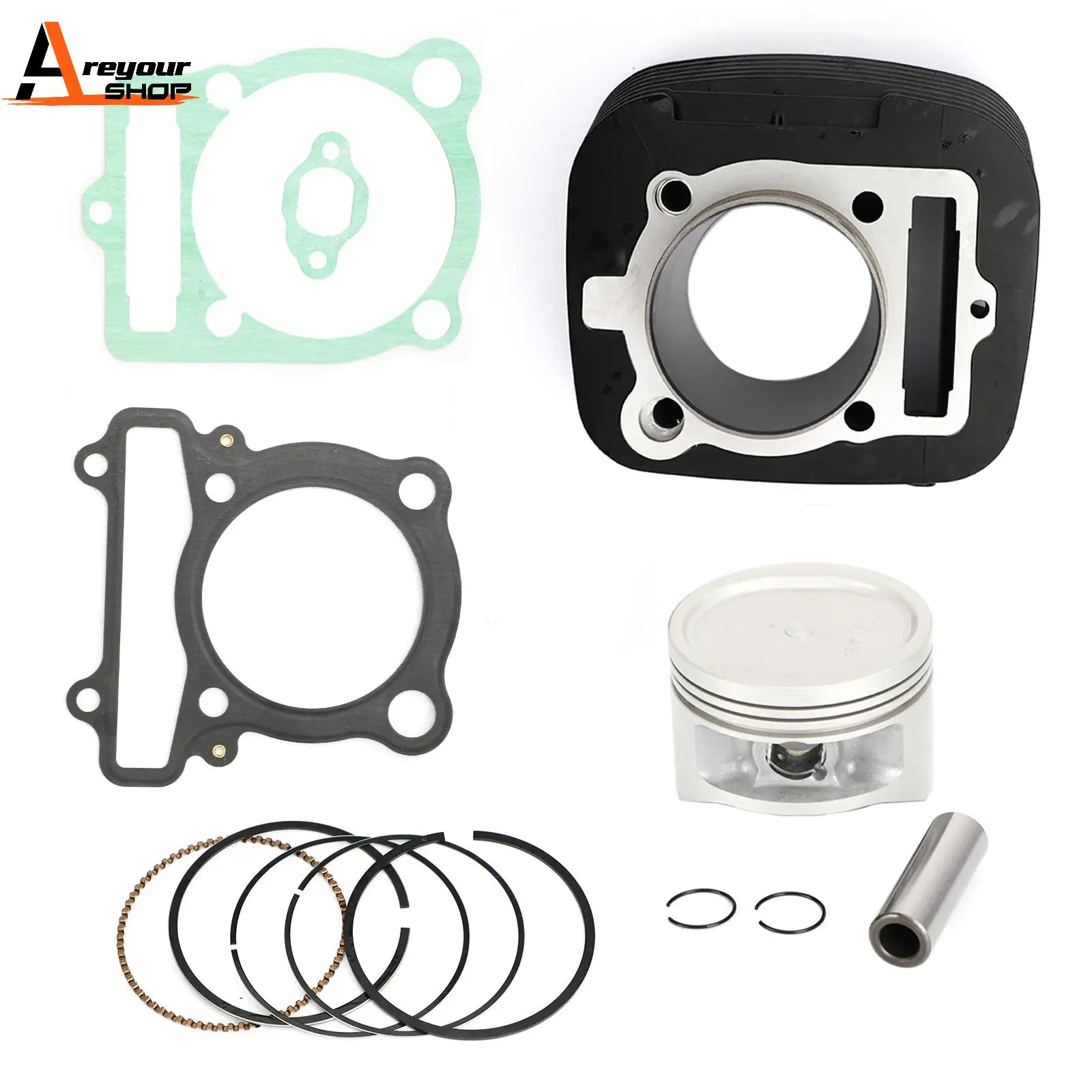 

Areyourshop Cylinder Piston Gasket Kit 83mmm For Yamaha Kodiak 400 1993-1999 Big Bear 400 2000-2012 5FU-11310-01-00 Motor Parts