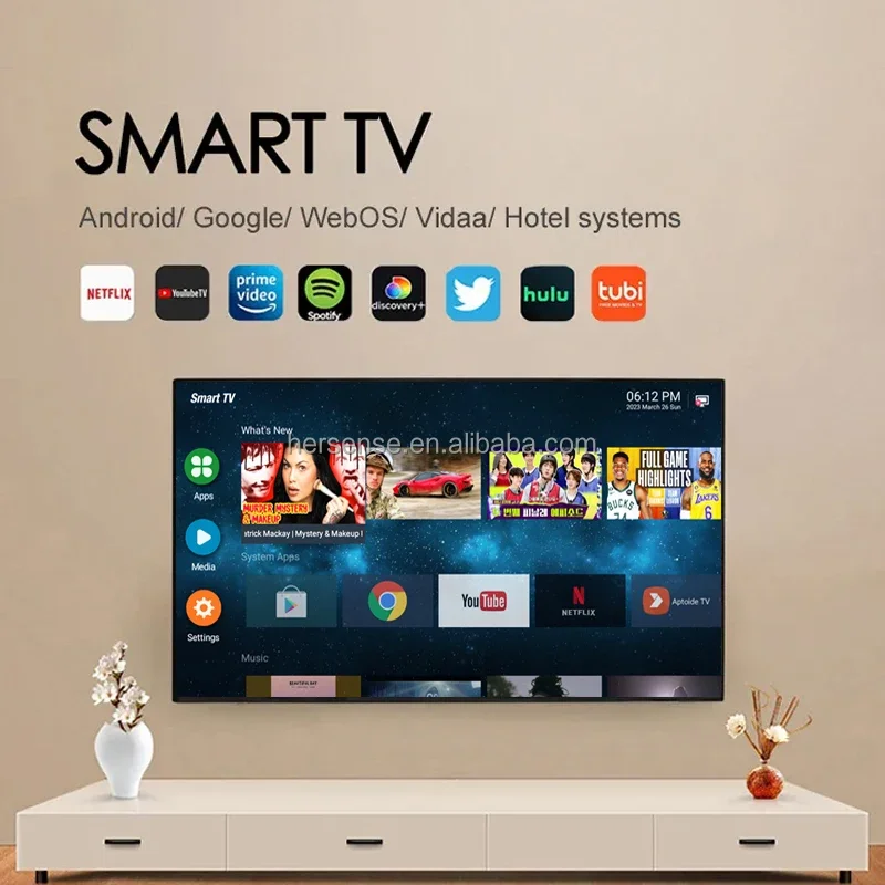 Smart TV WiFi 4K for Home Use Compatible 220v Integrated with Sman for Smart Home Automation  Ensure Future Readiness