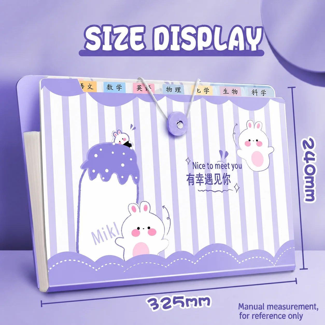 12 Pocket A4 File Accordion Folder Organizer Transparent A4 Document Bag Test Paper Storage Waterproof Folder for School Office