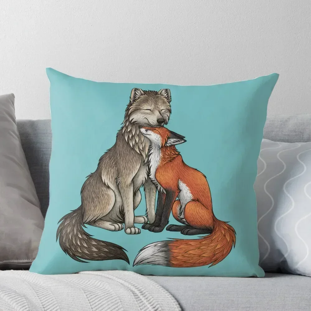 

Wolf & Fox Throw Pillow Luxury Pillow Cover pillow pillowcase