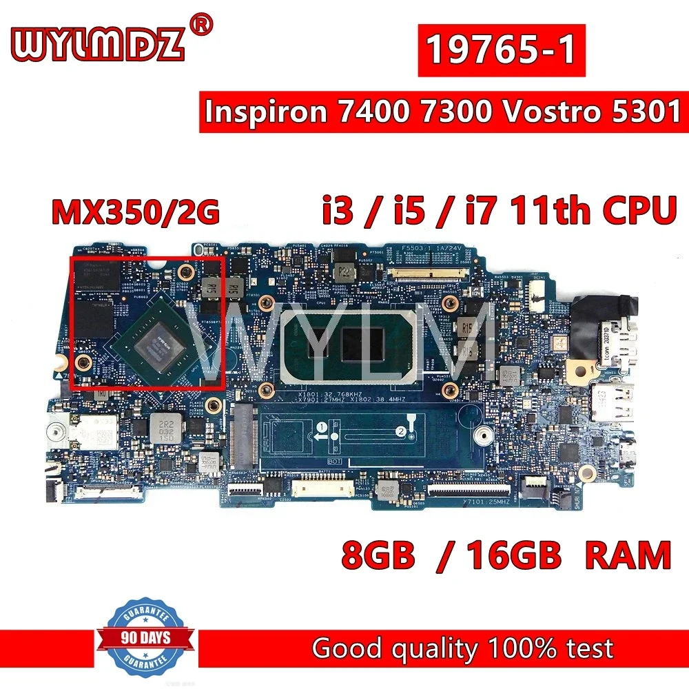 19765-1 i5 / i7-11th CPU Laptop Motherboard For Dell  Inspiron 7400 7300 VOSTRO 5301 Mainboard 0WX9J7 0VVT2N 0VKKM7 Test OK