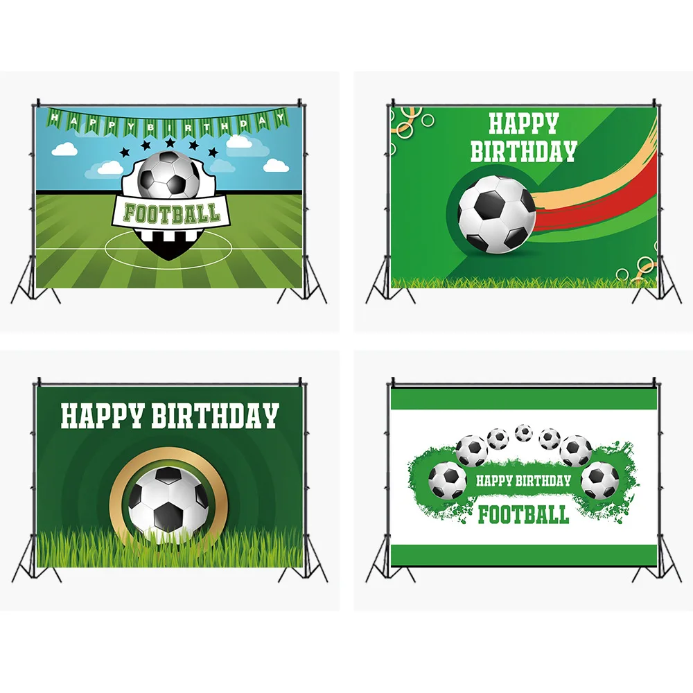 

Football Birthday Party Supplies Happy Birthday Backdrop Banner Football Party Scene Arrangement Decoration Accessories use