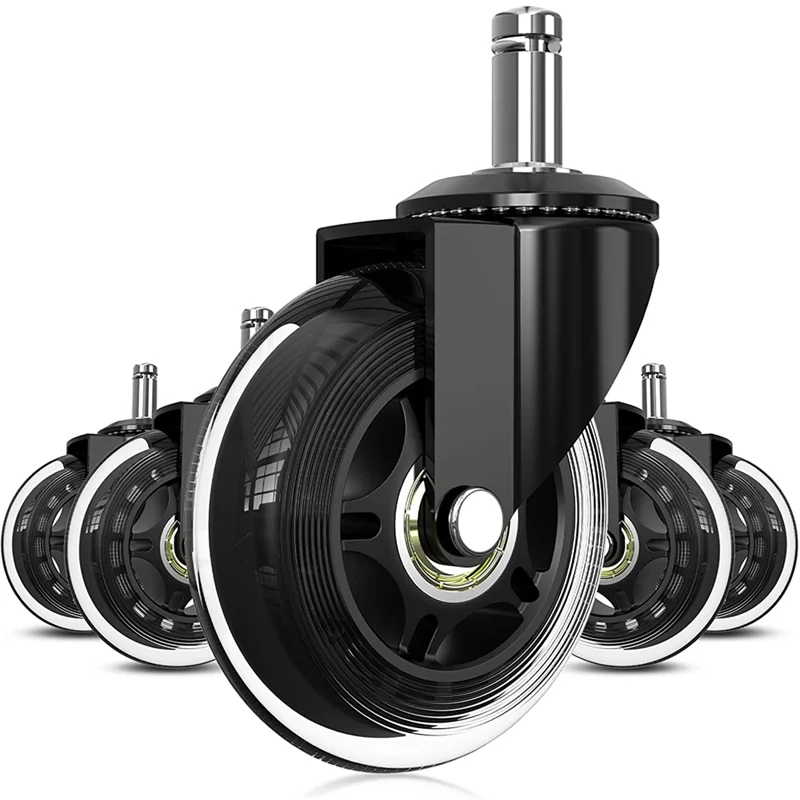 

Колесики для офисного кресла, набор из 5 колес для офисных стульев, ручка 11 мм x 22 мм, универсальные строительные ролики