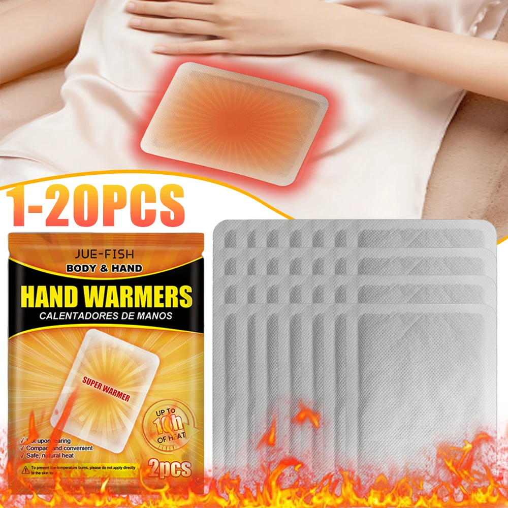 2-20PCS Warm Paste Pad Hot Warming Paste Disposable Heating Pack Natural Odorless Self Adhesive for Winter Outdoor Activities