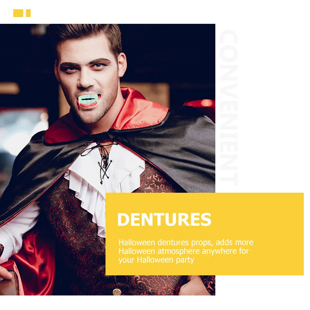 25 stuks fluorescerende kunstgebit tanden halloween rekwisieten glow in dark veilig materiaal vampier kostuum cosplay podiumdecoraties