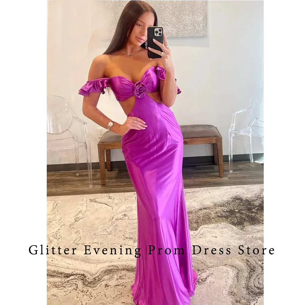 2024 Sexy Prom Dresses For Women Mermaid Sweetheart Off-Shoulder Flower Backless Lace Up Custom Birthday Evening Party Grows