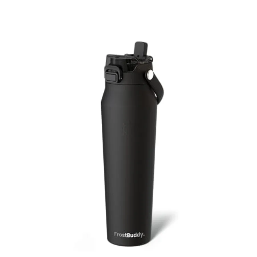 

Insulated Water Bottle with Straw and Chug Lid Leak-Proof Stainless Steel -Hours Cold Sweat-Proof Cup Holder Friendly Ideal for