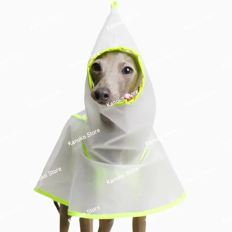 Transparent Light Pet Raincoat Small Dog Clothes Whippit Italian Greyhound Clothes Dogs Accessories  Ropa De Perro