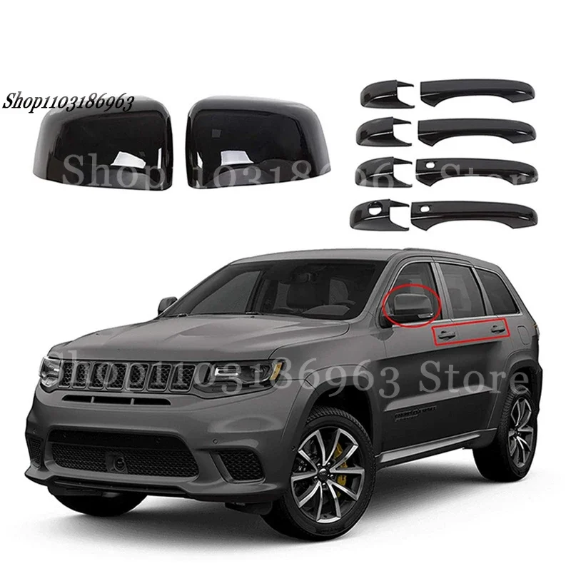 

For Jeep Grand Cherokee Dodge Durango 2011-2021 Car Door Handle Cover Trim Styling Accessories Car Stickers Auto Accessories