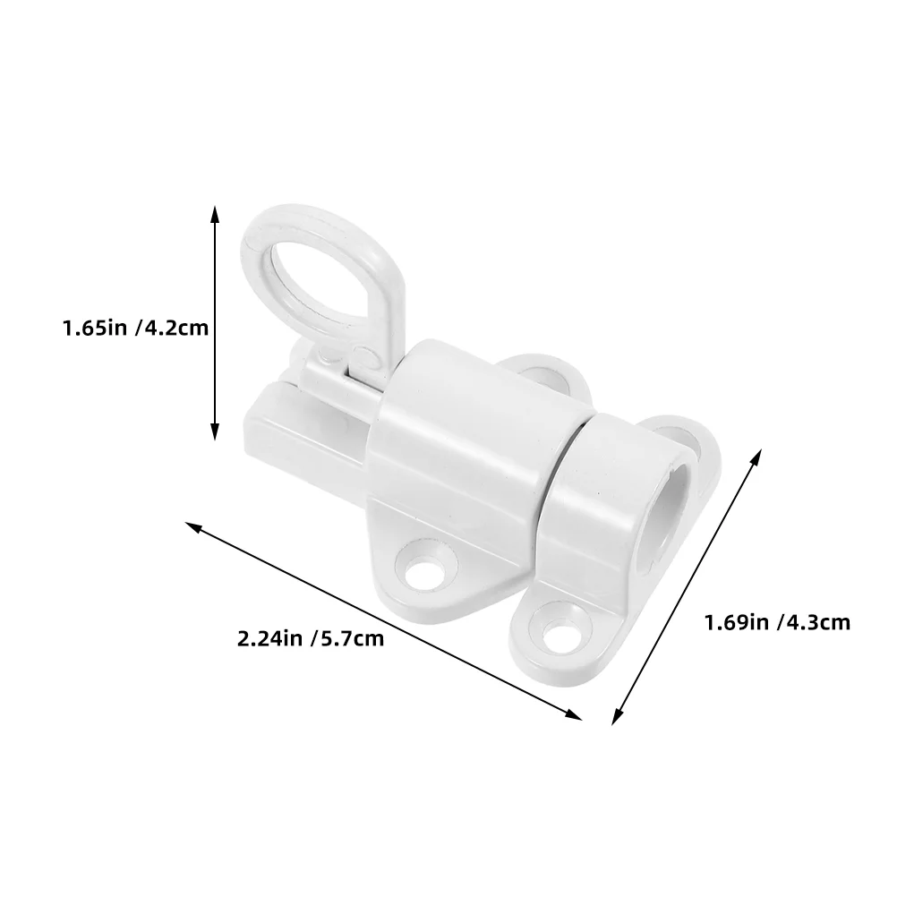 2 Pcs Aluminum Alloy Pin Door Latch Heavy Duty Flush Bolt White Security Sturdy Construction Automatic Spring Mechanism Easy