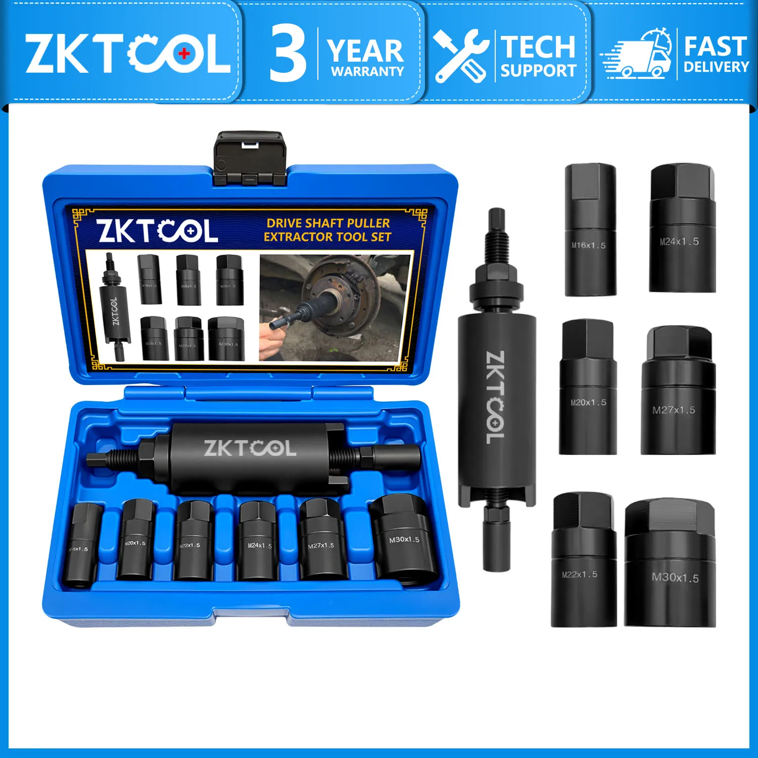 

7 Piece Drive Shaft Puller Kit for BMW Porsche Subaru Volkswagen E32 X5, 7 Piece Drive Shaft Puller Removal Kit