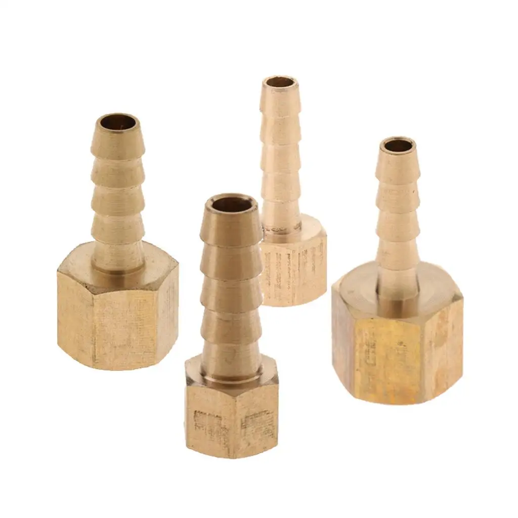 Brass Hose Barb Fitting Connector BSP Female Pipe Coupler Quick Connect Hose Pipe Linking for Plastic Rubber Hose