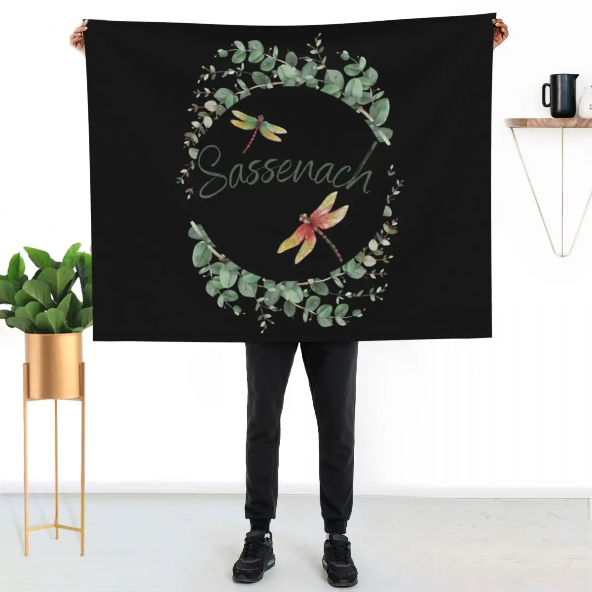 Sassenach Dragonfly Throw Blanket Decorative Sofas Camping Retros Thermals For Travel Nap Cute Plaid Blankets