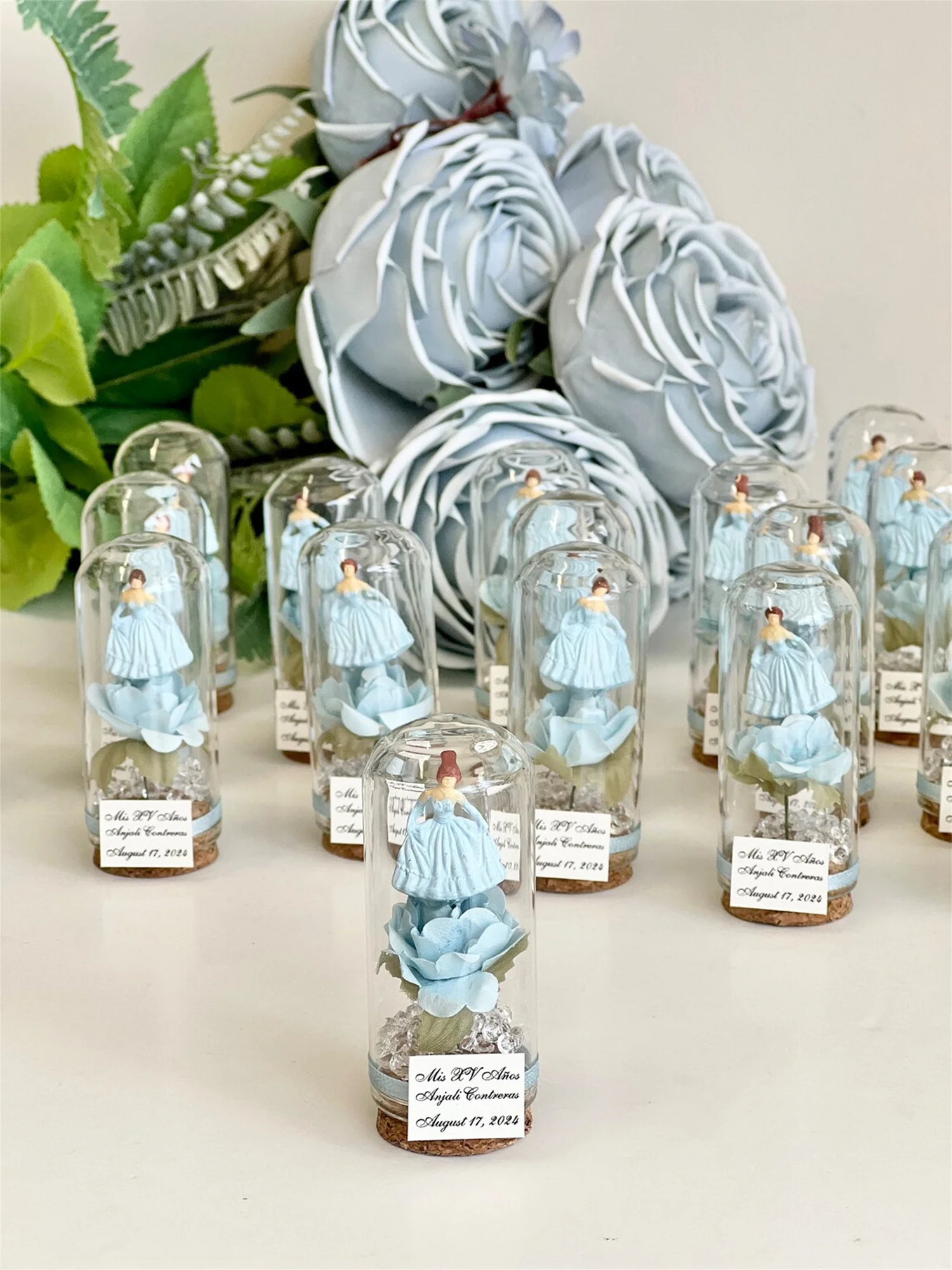 Blue Cinderella Part Favors for Guests, Custom Quinceanera Gifts, Sweet 16 Favors, Princess Party Personalized Favors, Baby Show