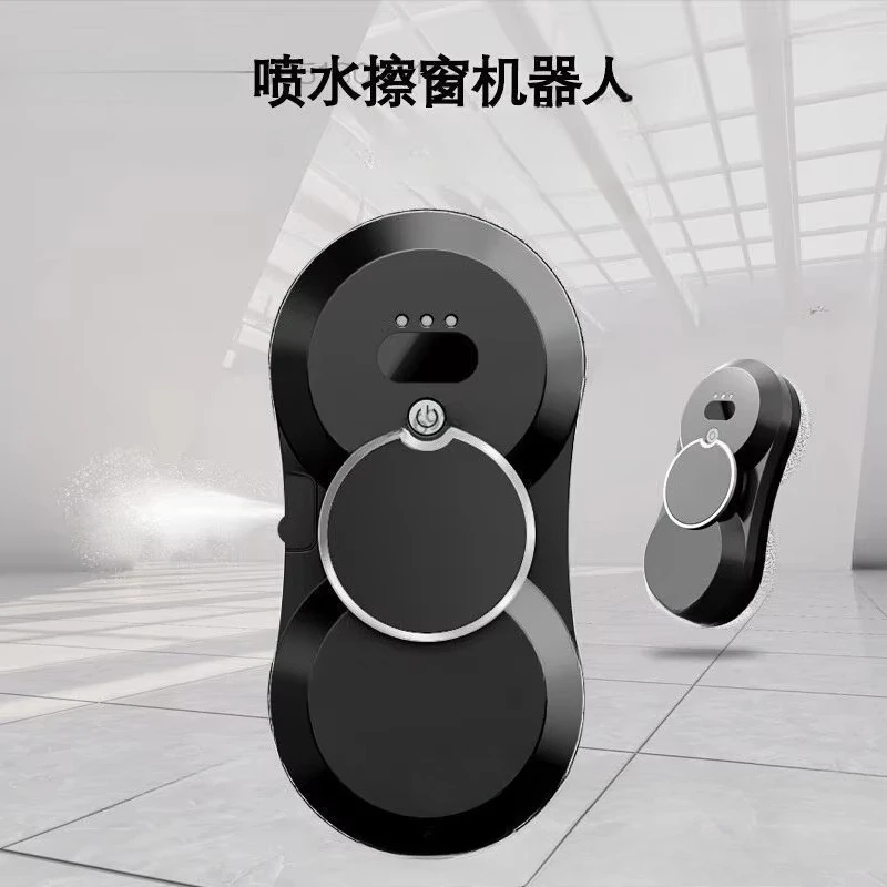 Ultra-thin Automatic Water Spray Window Cleaning Robot, Smart Electric Glass Washer for Household Window Glass Cleaning