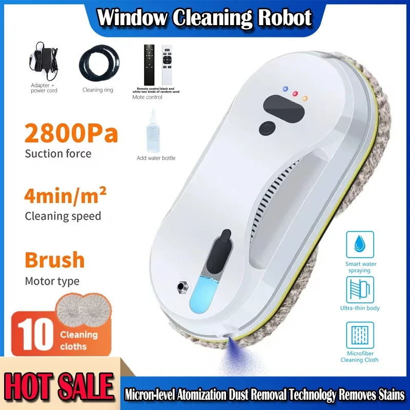 

2025 NEW Automatic Water Jet Cleaner Large Suction Glass Window Cleaning Robot Remote Control Large Suction Glass Cleaning Robot