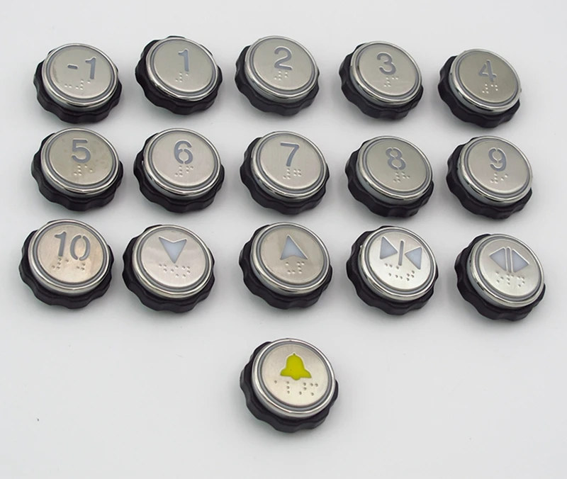 5pcs BR27C Elevator Button With Braille Elevator Accessories PL0005