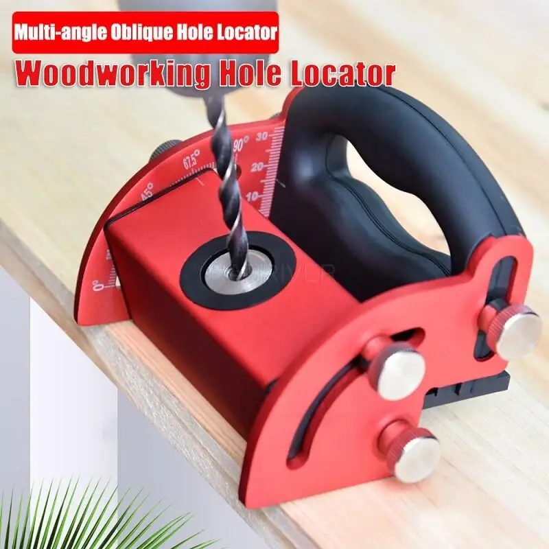 Multi-angle Pocket Hole Jig Oblique Hole Locator Drilling Tool Kit 6/8/10/12mm Dowel Jig Hole Jig Woodworking DIY Tools