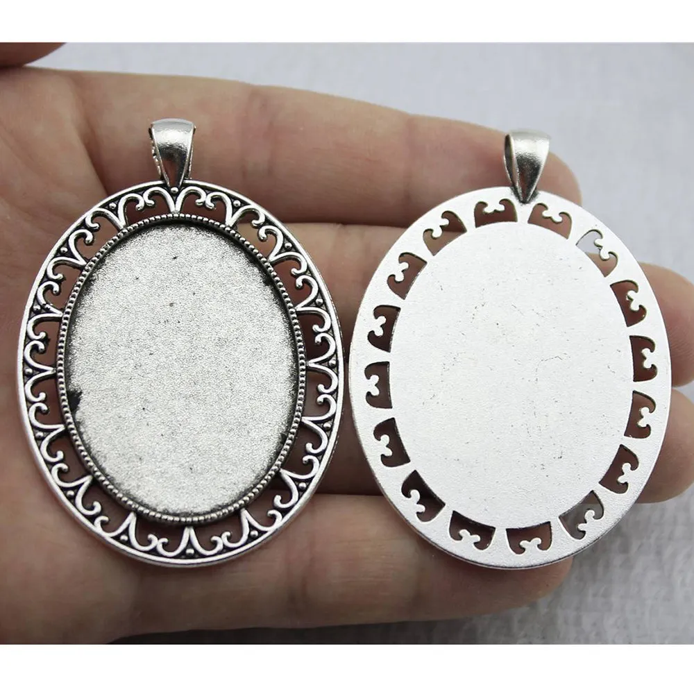 Oval Glass Cabochon Base Setting Tray Bezel Accessories Parts Male Jewelry Wholesale Personalized Things