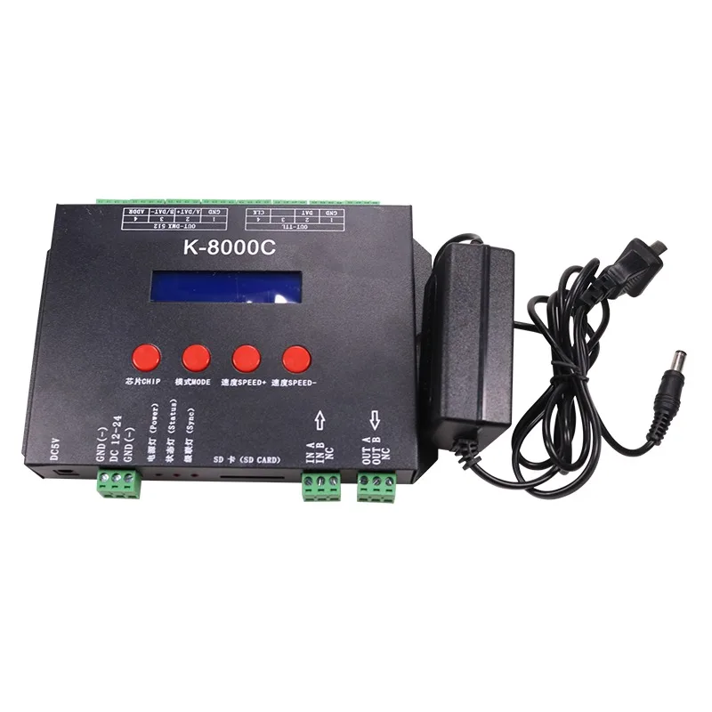 Programmable K-8000C DC5-24V 8-Channel Programmable LED SD Card Controller, Digital