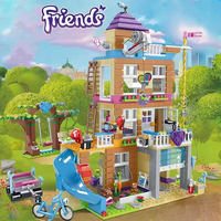 House Of Friendship Building Blocks Fit Hotel Toys With  Figures Bricks For Kids Girls Birthday Christmas Children's Day Gifts