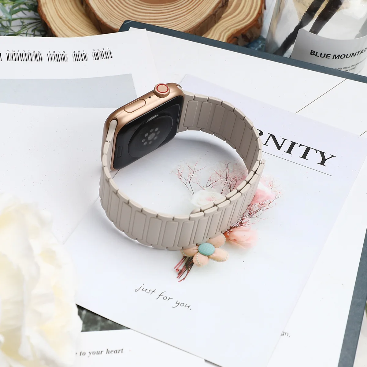 2 Pack Magnetic Loop for Apple Watch Band 44mm 40mm 45mm 41mm 46mm 42mm Bracelet iWatch Series 10 9 8 7 6 5 4 SE Ultra 2 Strap