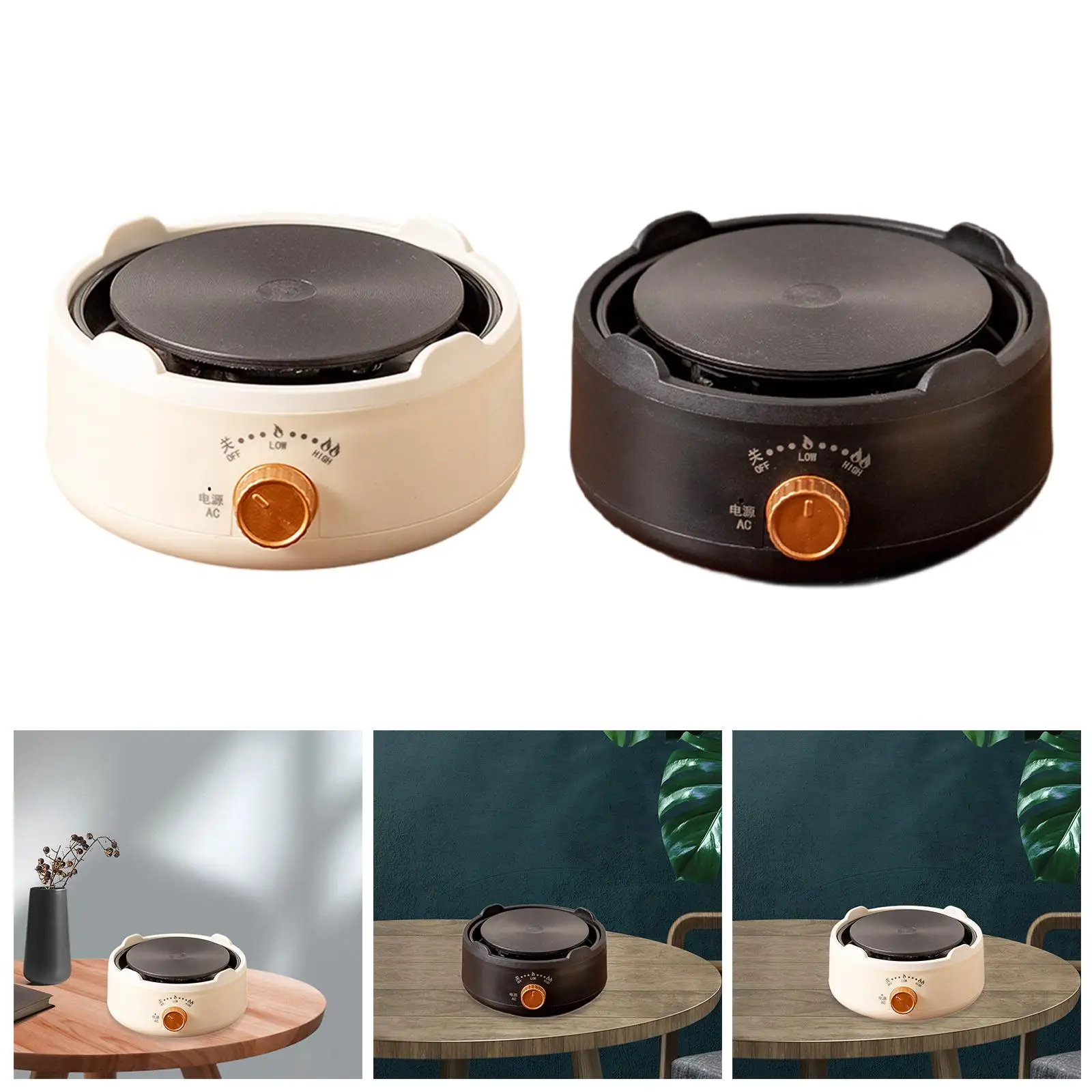 Electric Stovetop Multipurpose Countertop Mini Hot Plate Portable Coffee Tea Heater for Camping Indoor Outdoor Home Kitchen