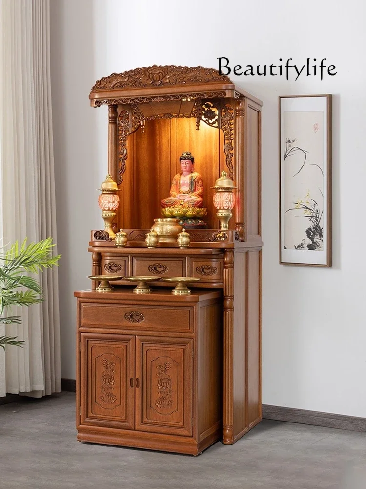 Chinese Style Shrine Table Modern Simple and Light Luxury Living Room Altar Cabinet Small Freezer God of Wealth