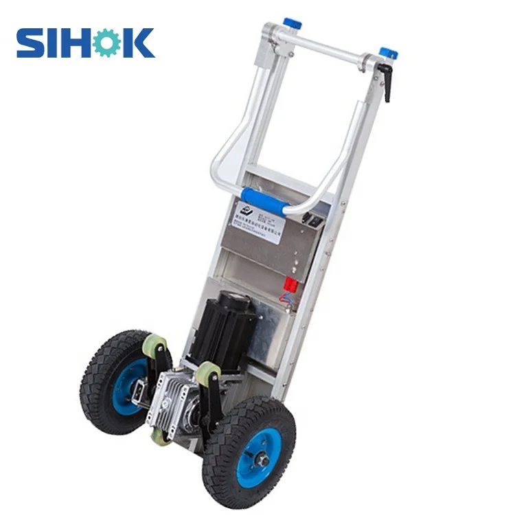 Aluminium foldable hand trolley 200kg stair climbing walker battery powered electric hand truck stair climber