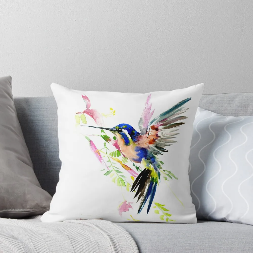 Flying Hummingbird Throw Pillow covers for pillows Pillows Aesthetic pillow