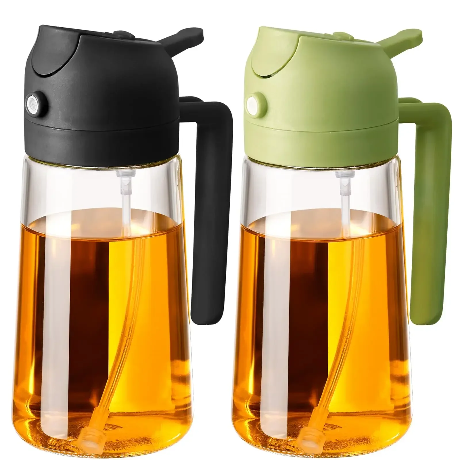 1-3pcs 500ml Plastic Spray Oil Sprayer Bottle Spray Oil Dispenser Oil Jar Cruet BBQ Kitchen Baking Roasting Picnic Kitchen Tool