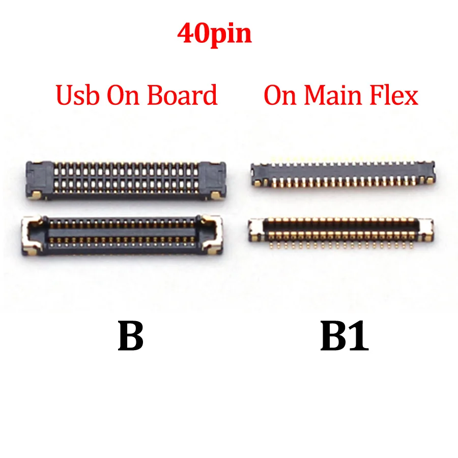 2-10Pcs LCD Display Screen Usb Charger Charging Plug FPC Connector For Xiaomi Redmi Note 8 7 Pro Hongmi Note8 8T Note7 40 50 Pin