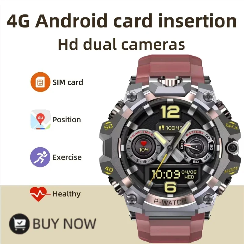 Q668 5G Full Network Smartwatch 1.5 Inch SIM Card 8MP Dual Camera WiFi GPS Waterproof Heart Rate Monitor for Men Women Adults