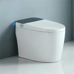 300mm Floor Mounted Automatic Foot Flush Electric Commode Toilet 220V Bathroom Ceramic Intelligent Smart Toilets