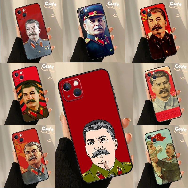 

Soviet Union Leader Stalin Phone Case For iPhone 16 Pro Max 15 14 11 12 13 Pro Max Mini XR 16e 16 15 Plus Cover Coque
