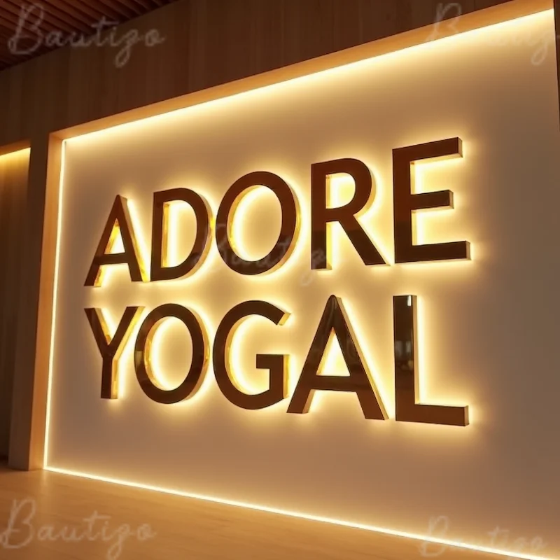 Custom LED Light Signage Metal Letters Sign For Outdoor Business Storefront Waterproof Illuminated Backlit Signage