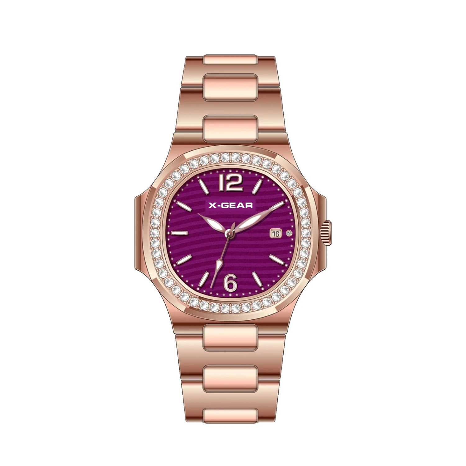 ساعة نسائية ريترو فاخرة 2025: مينا فضية كبيرة الحجم، حزام من الفولاذ المقاوم للصدأ، حركة كوارتز مع وظيفة التاريخ