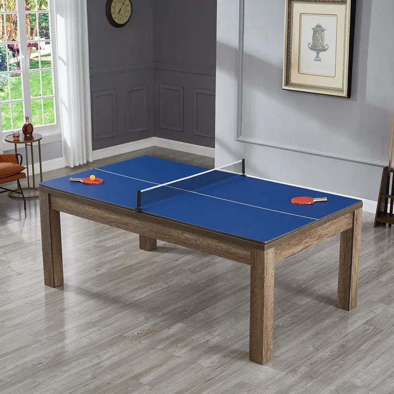3 in 1 Multifunctional Table, 7FT Dining Pool Table Combination, Space Saving Furniture, Home Game Room Essential