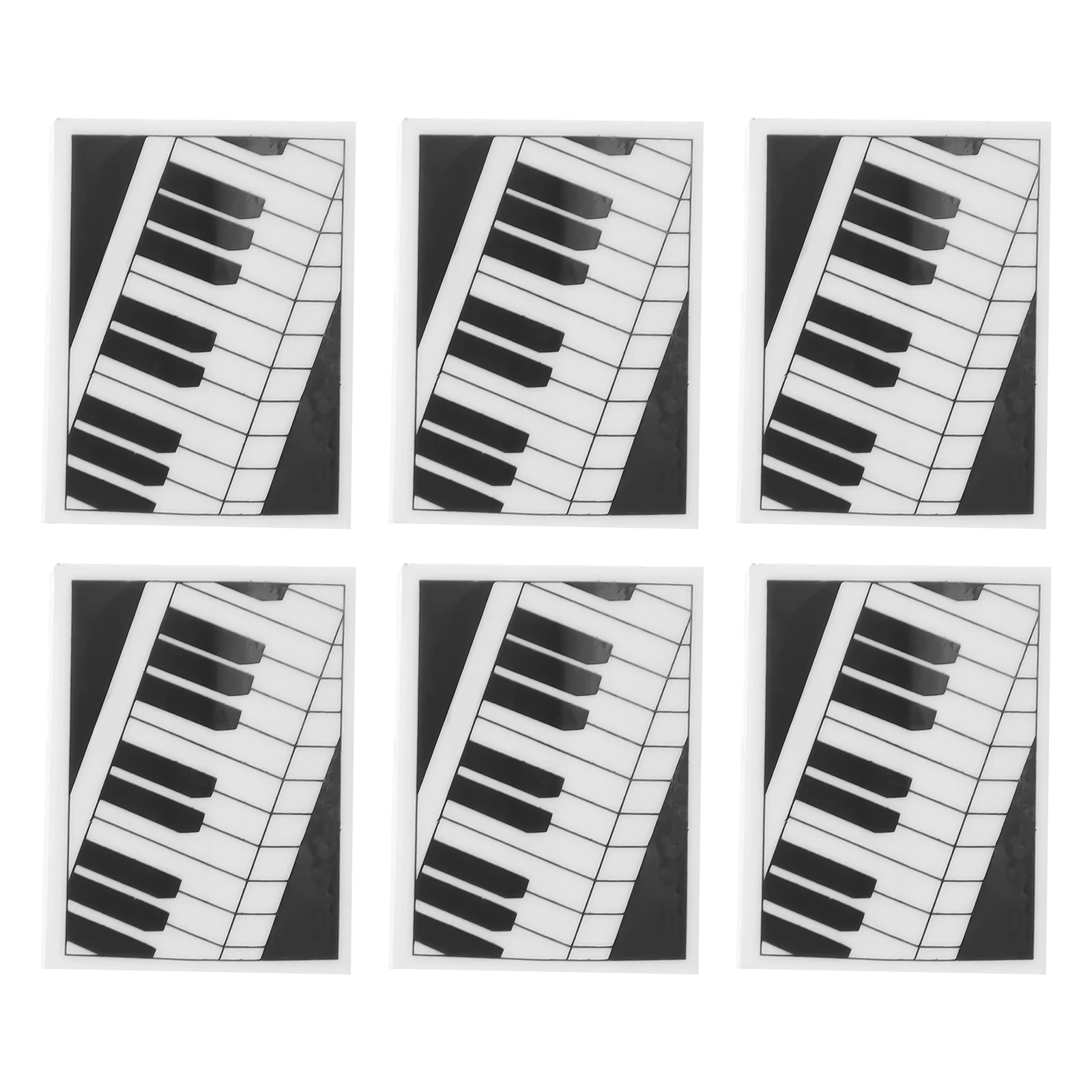 

6pcs Piano Shaped Erasers Rubber Safe Exquisite Workmanship Easy Erase Pencil Marks Party Decorations Classroom Rewards