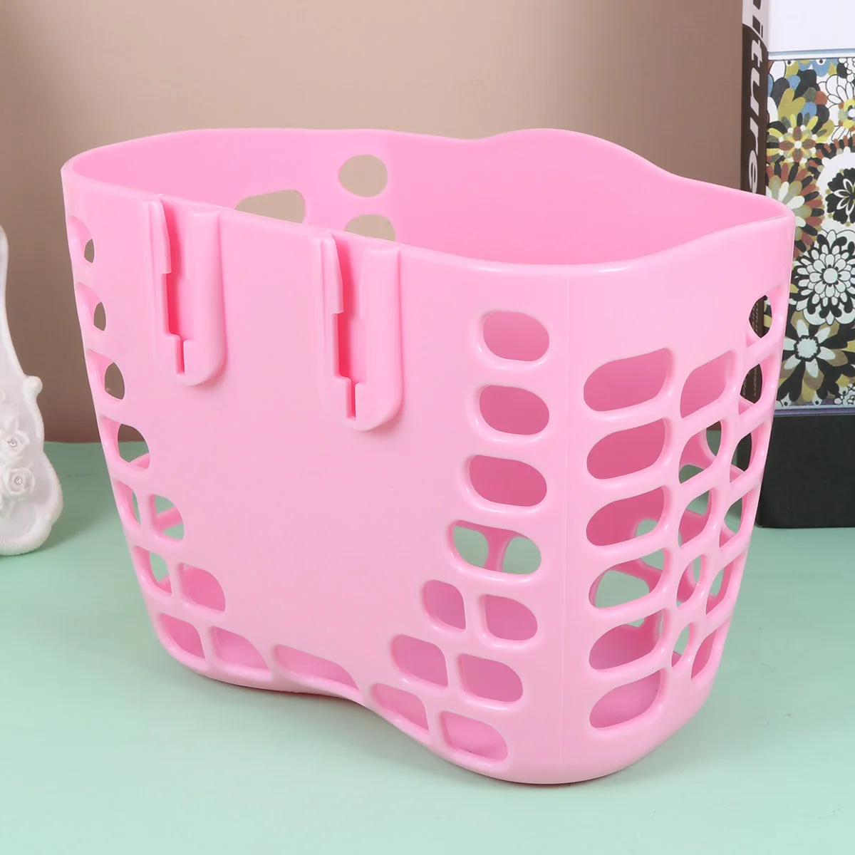 

Eco-Friendly Plastic Scooter Basket for Kids Bike Durable Storage Organizer Adorable Pattern Easy Install Gift Basket Cycling