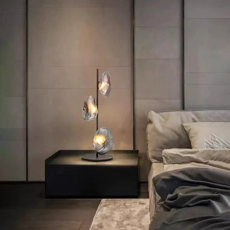 SANDYHA-Lampe LED autoportante en verre au design nordique moderne, luminaire décoratif d'intérieur, idéal pour un salon, une chambre à coucher ou un hôtel