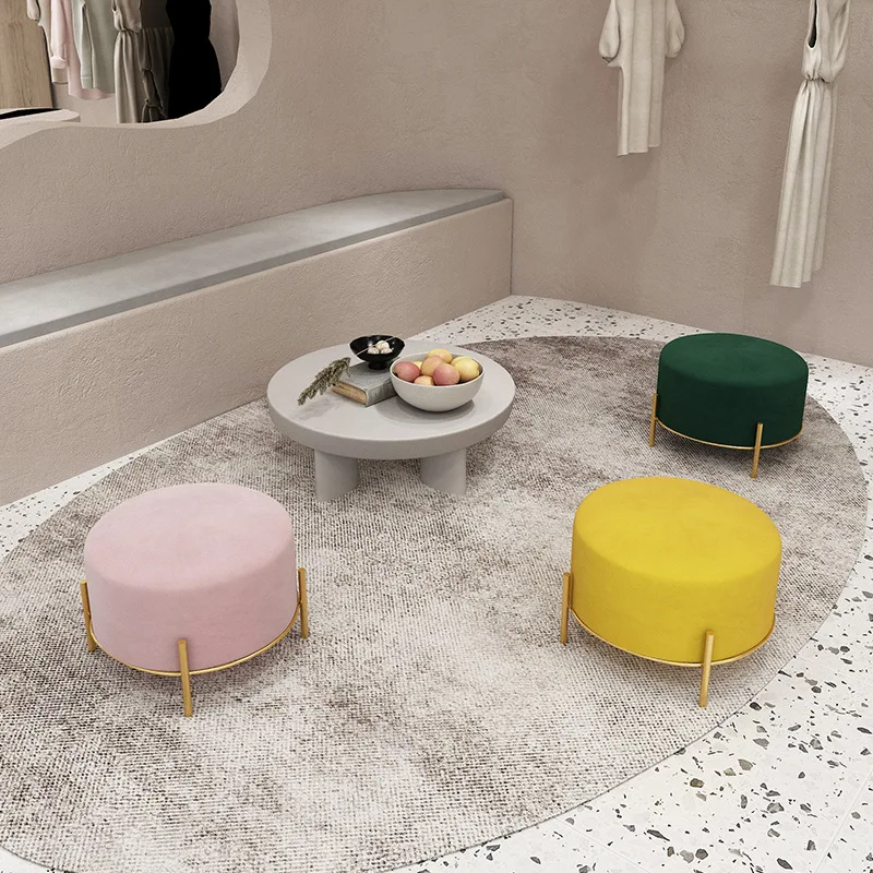 Scandinavian Shoe Bench Clothing Store Dressing Room Rest Stool Modern Living Room Sofa Comfortable