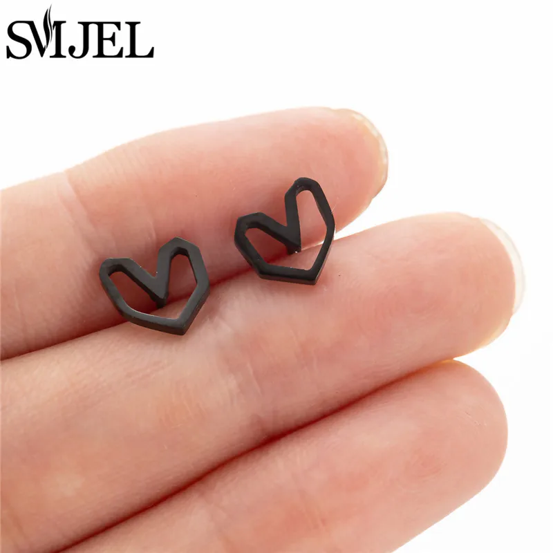 Punk Stainless Steel Geometric Earrings, U Shaped Design