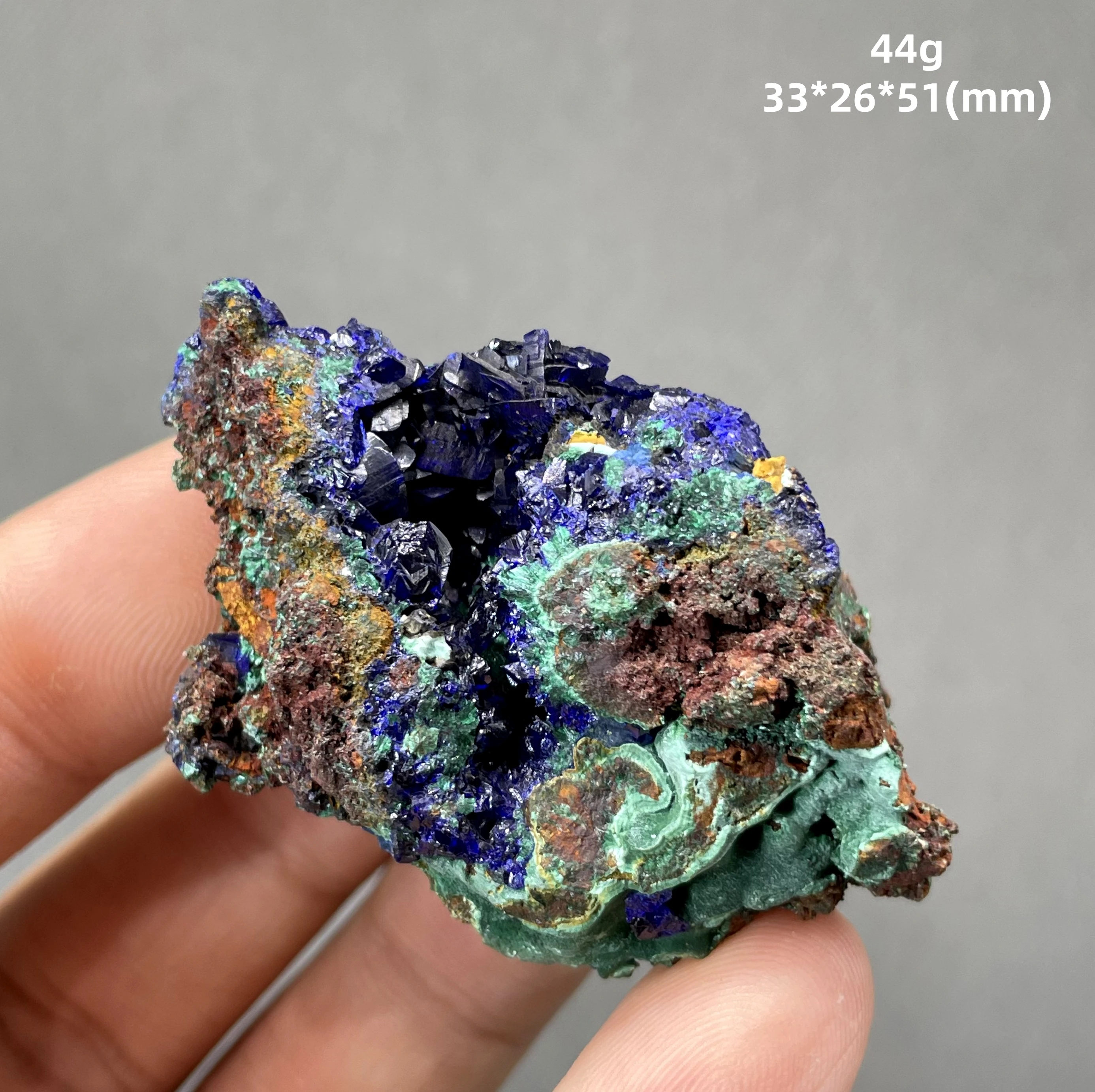 44 g Natural Single crystal Azurite mineral crystal specimen healing from China (crystals and stones Quartz crystal stones )