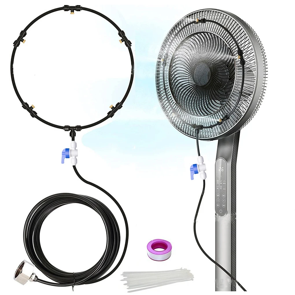 

Outdoor Cooling System Yourself Cool With Fan Misting Kit Suited To Most Fans. Cooling System