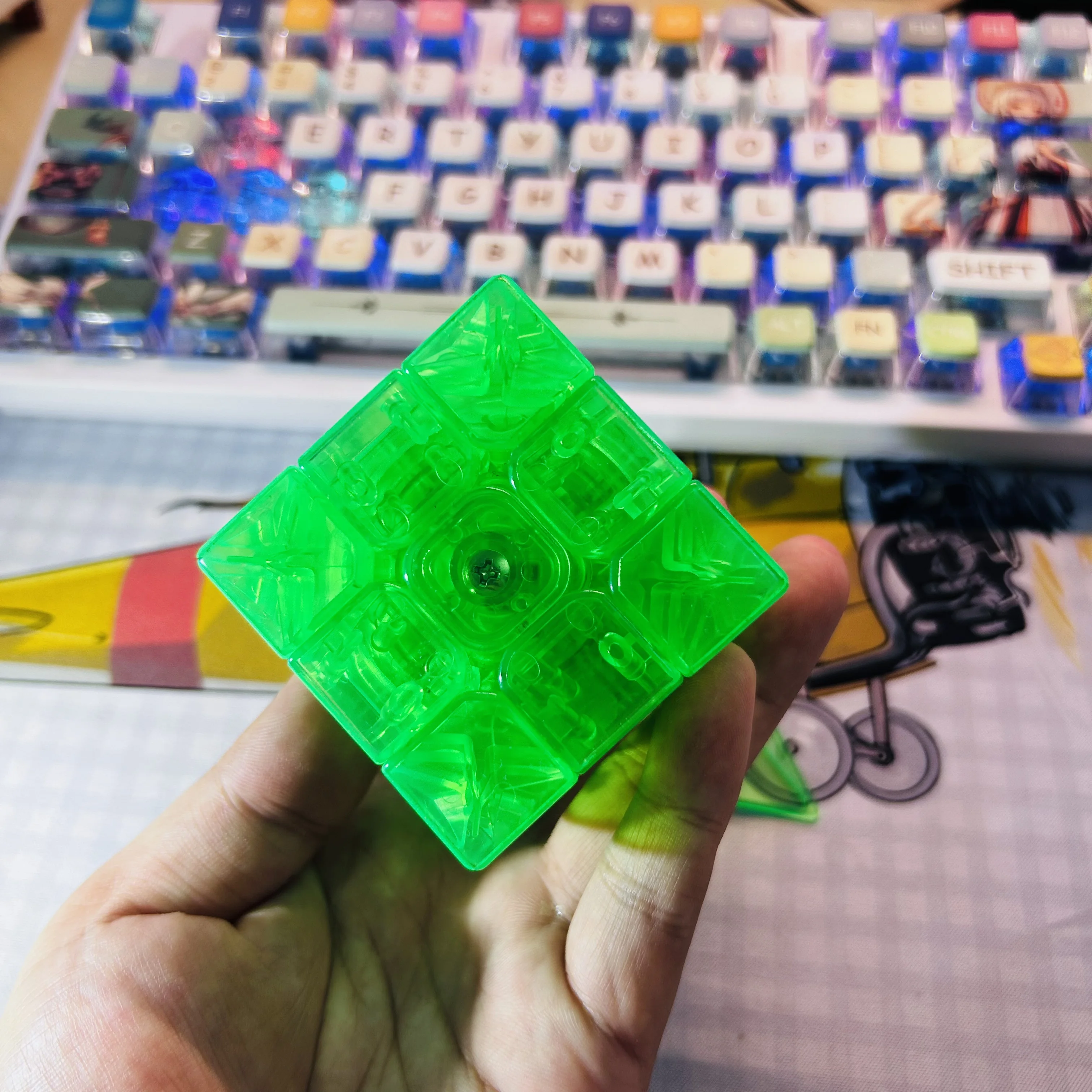 Edición limitada Moyu Cube AoLong V2 3x3 verde transparente mágico 3x3x3 Speed Cube Fidget Toys Cubo mágico rompecabezas